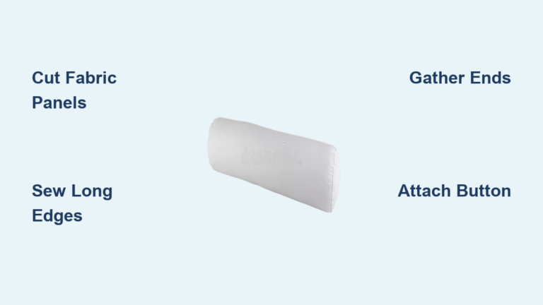 How to Make a Bolster Pillow with Tied Ends