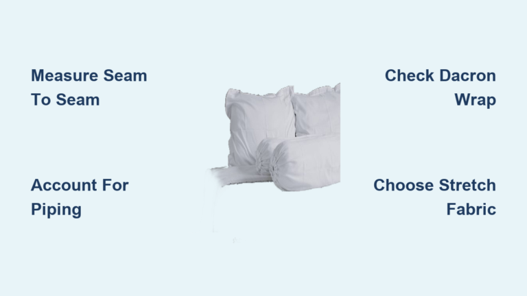Bolster Pillow Case Size Guide