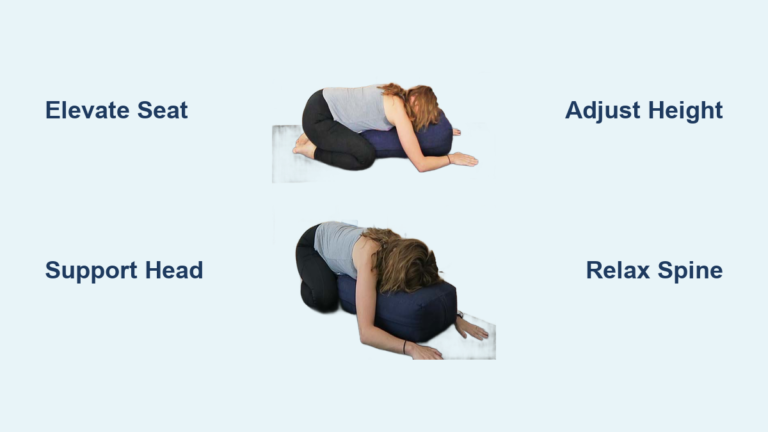 Child’s Pose with Bolster: Quick Steps